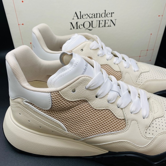 Alexander McQueen Men’s Mid Court Trainer Sneakers Size 12 NWB AUTHENTIC - Picture 3 of 10